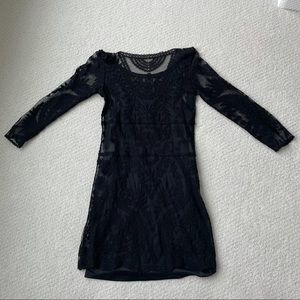 EXPRESS lace dress with attached slip inside